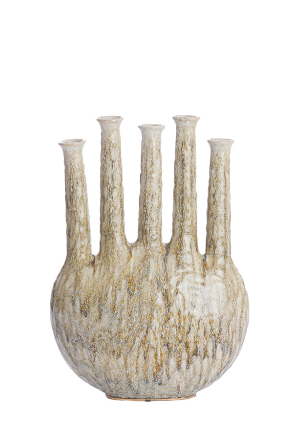 Light & Living Accessories Vase deco 34x14x48 cm BEKAPO ceramics beige House of Isabella UK