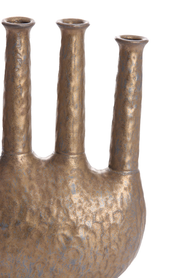 Light & Living Accessories Vase deco 34x14x48 cm BEKAPO ceramics matt bronze House of Isabella UK