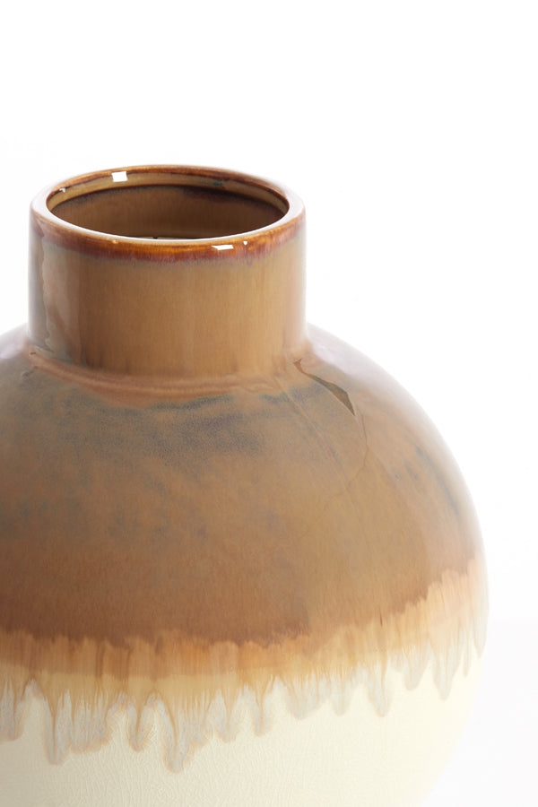 Light & Living Accessories Vase deco 34x46 cm ZELATA ceramics cream+taupe House of Isabella UK