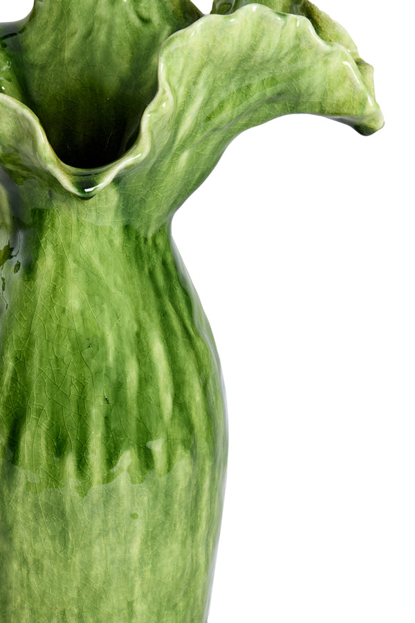Light & Living Accessories Vase deco 35,5x28x42 cm VIVEIRO ceramics green House of Isabella UK
