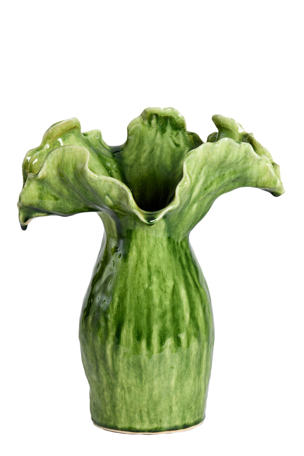Light & Living Accessories Vase deco 35,5x28x42 cm VIVEIRO ceramics green House of Isabella UK