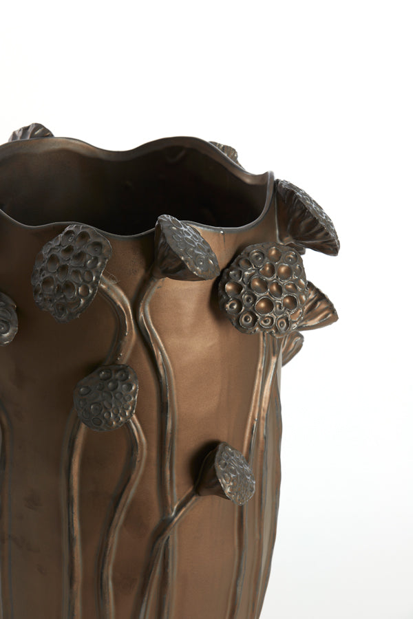 Light & Living Accessories Vase deco 35,5x35x51 cm LAVCI ceramics matt dark brown House of Isabella UK