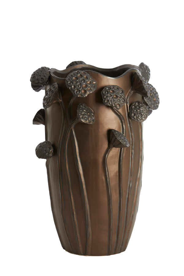 Light & Living Accessories Vase deco 35,5x35x51 cm LAVCI ceramics matt dark brown House of Isabella UK