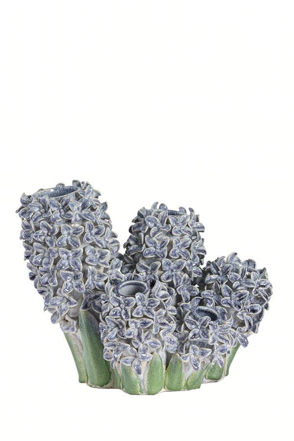 Light & Living Accessories Vase deco 35x21x28 cm FLOWER ceramics blue+green House of Isabella UK