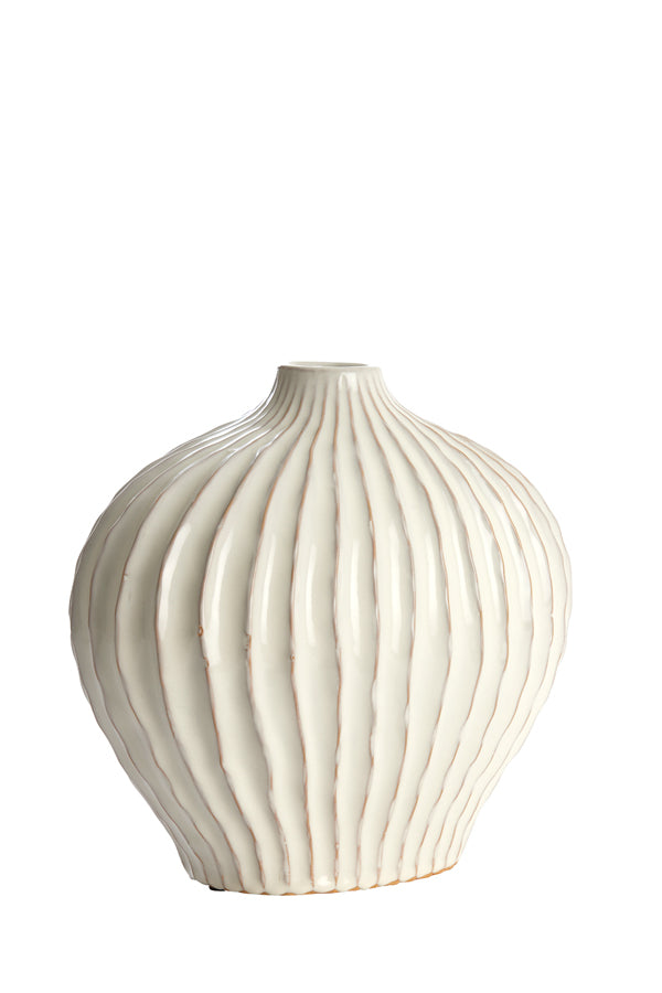 Light & Living Accessories Vase deco 35x21x30 cm LORITO ceramics cream House of Isabella UK