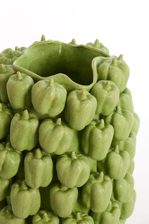 Light & Living Accessories Vase deco 35x33x47 cm BELLPEPPER ceramics matt green House of Isabella UK
