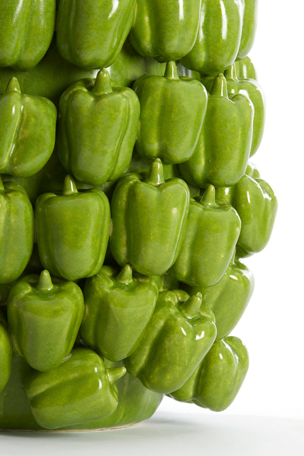 Light & Living Accessories Vase deco 35x33x47 cm BELLPEPPER ceramics shiny green House of Isabella UK