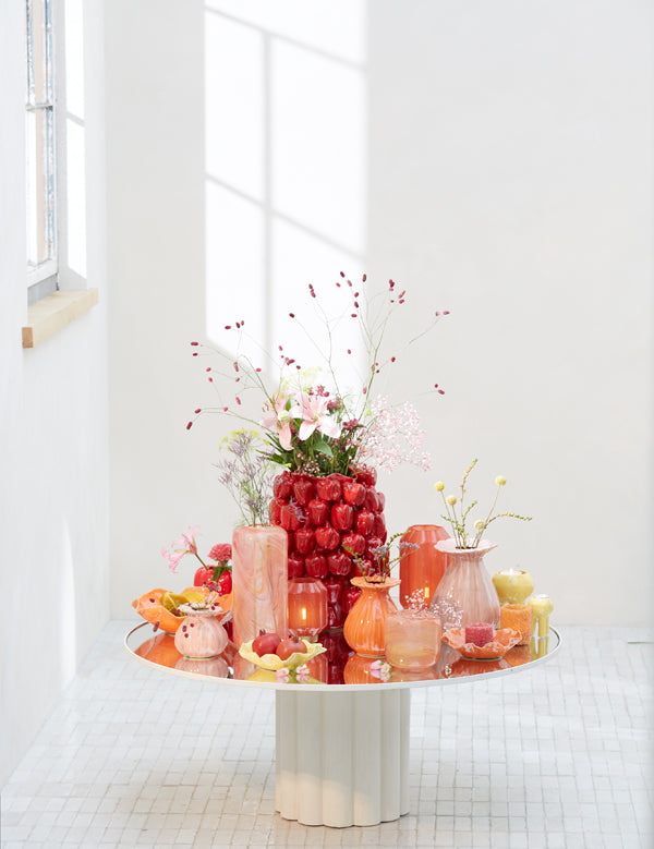Light & Living Accessories Vase deco 35x33x47 cm BELLPEPPER ceramics shiny red House of Isabella UK