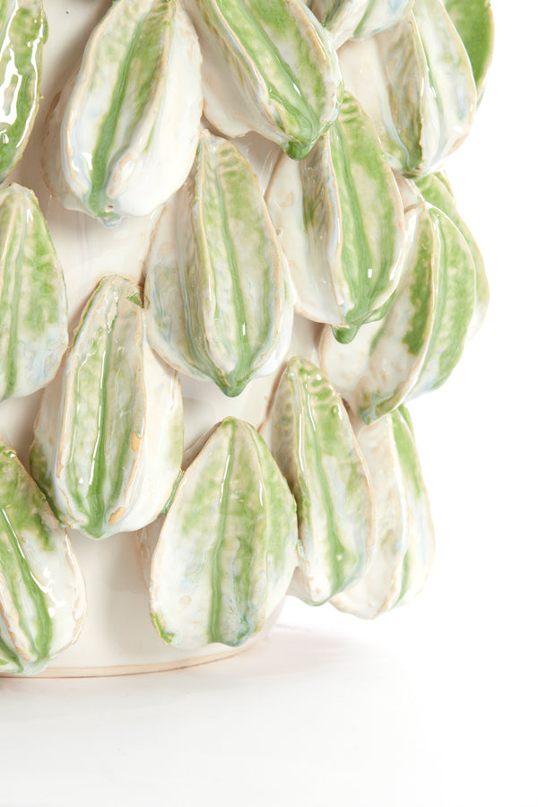Light & Living Accessories Vase deco 35x33x47 cm CARAMBOLA ceramics cream+green House of Isabella UK