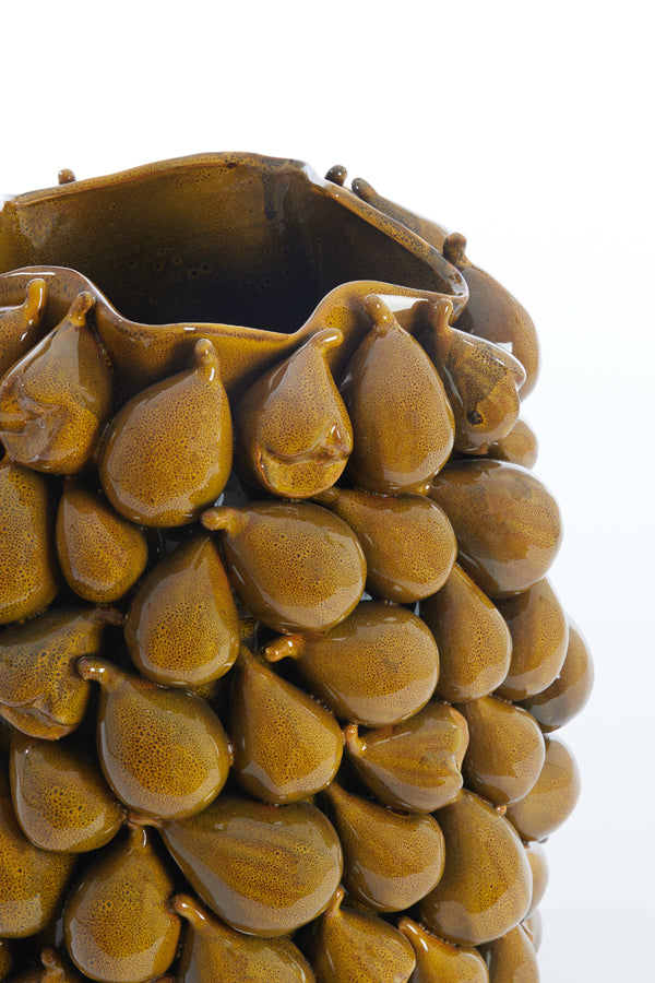 Light & Living Accessories Vase deco 35x33x47 cm NATALIA ceramics yellow-brown House of Isabella UK