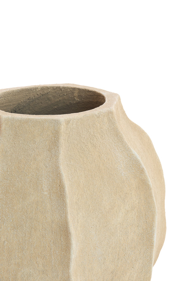 Light & Living Accessories Vase deco 35x35 cm SAPHIRA matt sand House of Isabella UK