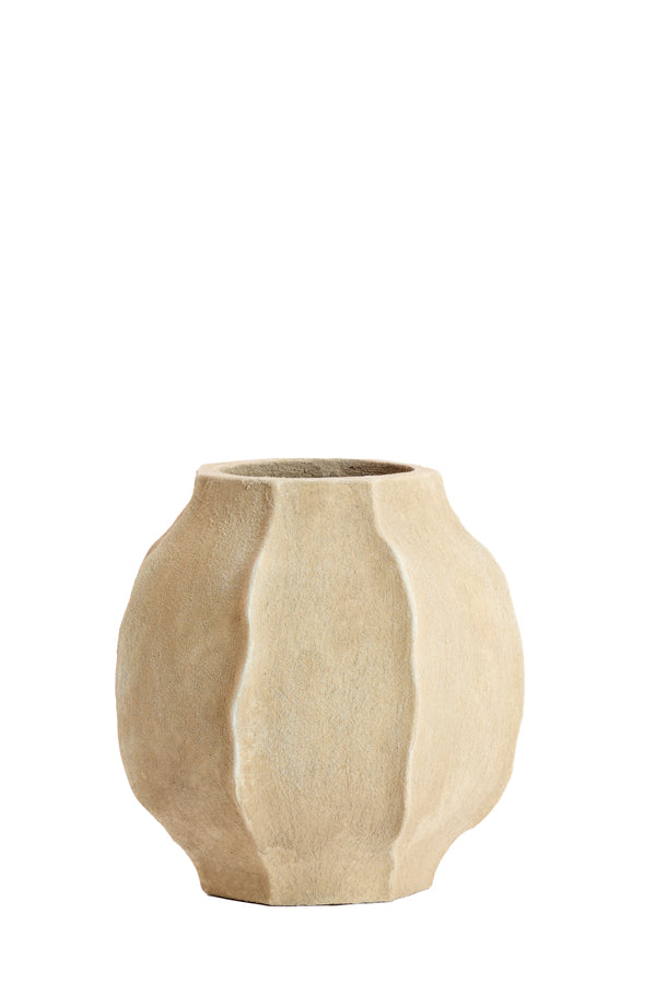 Light & Living Accessories Vase deco 35x35 cm SAPHIRA matt sand House of Isabella UK