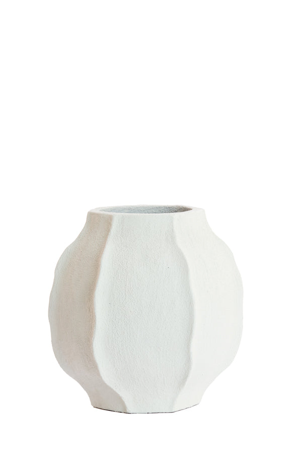 Light & Living Accessories Vase deco 35x35 cm SAPHIRA matt white House of Isabella UK