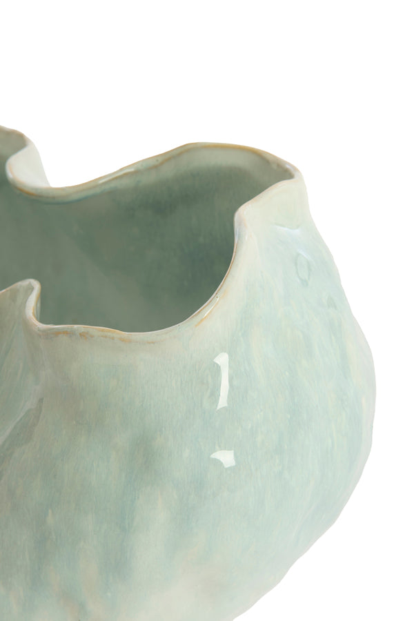 Light & Living Accessories Vase deco 36x21,5x24,5 cm TELMO ceramics light blue+cream House of Isabella UK