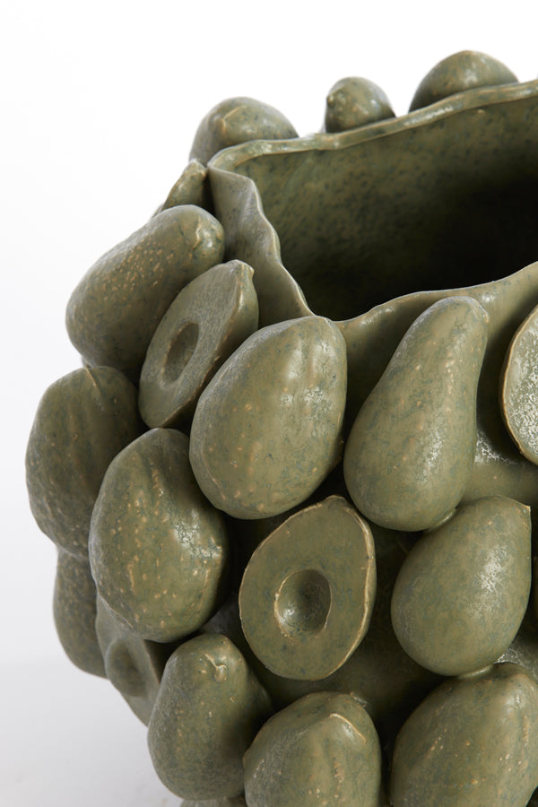 Light & Living Accessories Vase deco 36x35,5x31,5 cm AVOCADO ceramics olive green House of Isabella UK