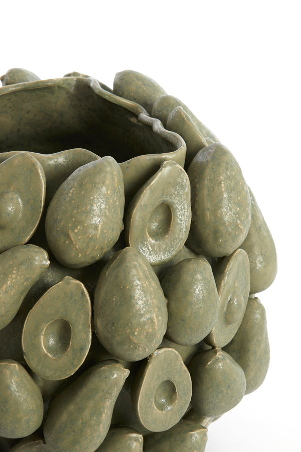 Light & Living Accessories Vase deco 36x35,5x31,5 cm AVOCADO ceramics olive green House of Isabella UK