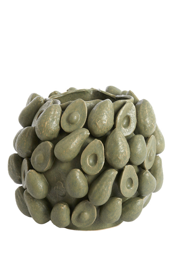 Light & Living Accessories Vase deco 36x35,5x31,5 cm AVOCADO ceramics olive green House of Isabella UK