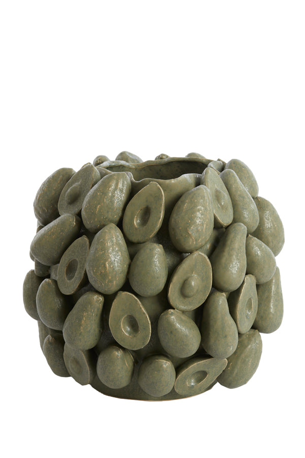 Light & Living Accessories Vase deco 36x35,5x31,5 cm AVOCADO ceramics olive green House of Isabella UK