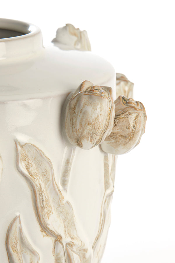 Light & Living Accessories Vase deco 36x36 cm JUANA ceramics cream House of Isabella UK