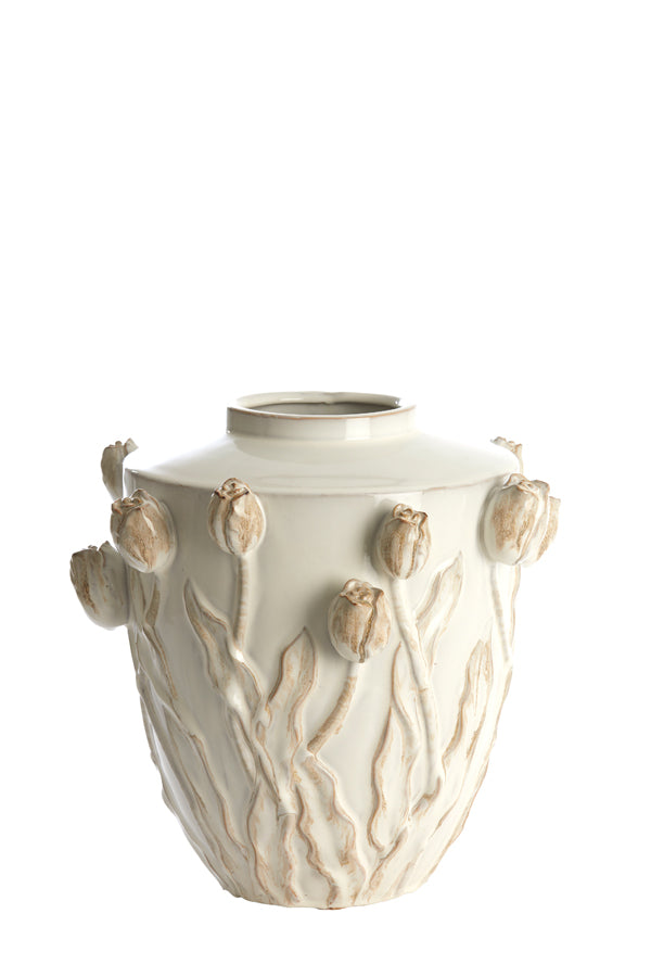 Light & Living Accessories Vase deco 36x36 cm JUANA ceramics cream House of Isabella UK