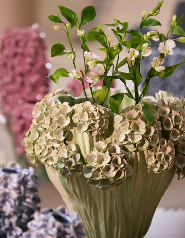 Light & Living Accessories Vase deco 38x32 cm LUSERNA ceramics mint green House of Isabella UK