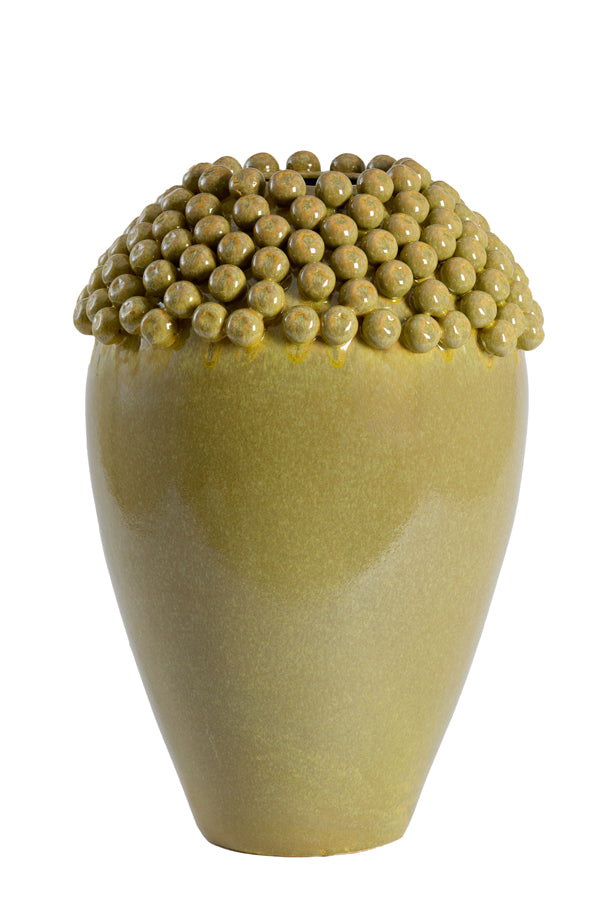 Light & Living Accessories Vase deco 39,5x57 cm LOVRO ceramics olive green-brown House of Isabella UK