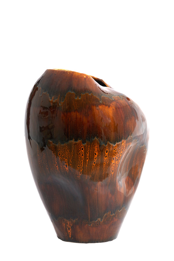 Light & Living Accessories Vase deco 39x53 cm AZURA ceramics dark brown House of Isabella UK