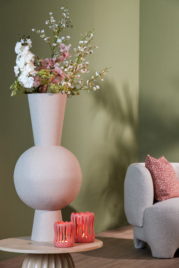 Light & Living Accessories Vase deco 39x83 cm CHEDI matt light grey House of Isabella UK
