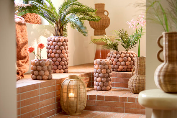 Light & Living Accessories Vase deco 40x23,5 cm SEA URCHIN coral red+burgundy House of Isabella UK