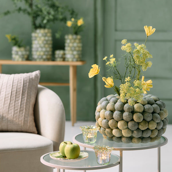 Light & Living Accessories Vase deco 40x23,5 cm SEA URCHIN green+dark green House of Isabella UK