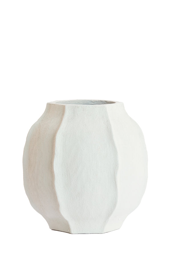 Light & Living Accessories Vase deco 40x40,5 cm SAPHIRA matt white House of Isabella UK