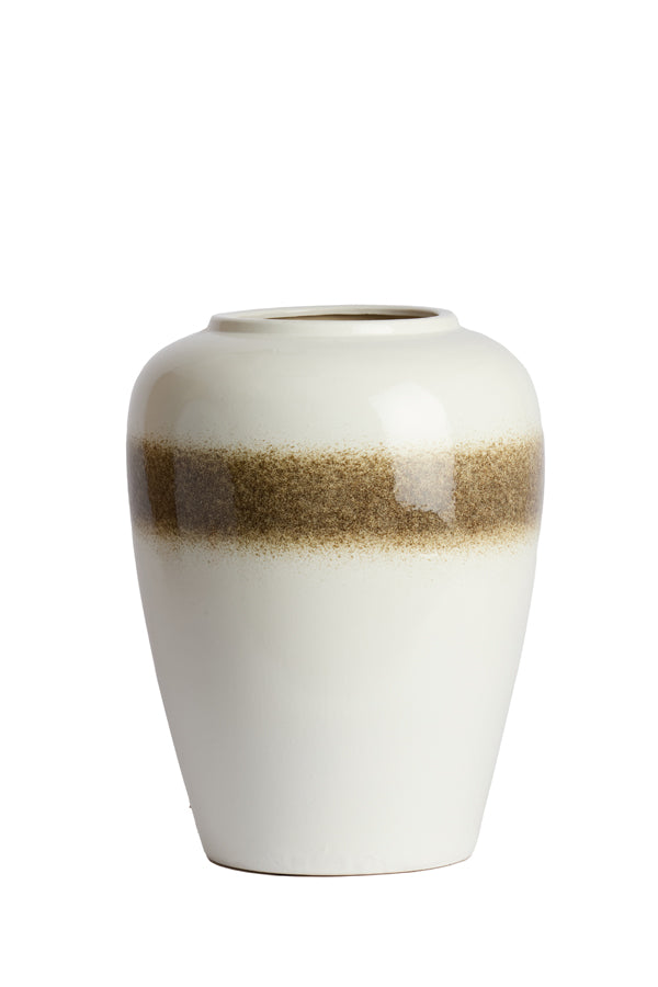 Light & Living Accessories Vase deco 40x52 cm VALERIA ceramics cream+brown House of Isabella UK