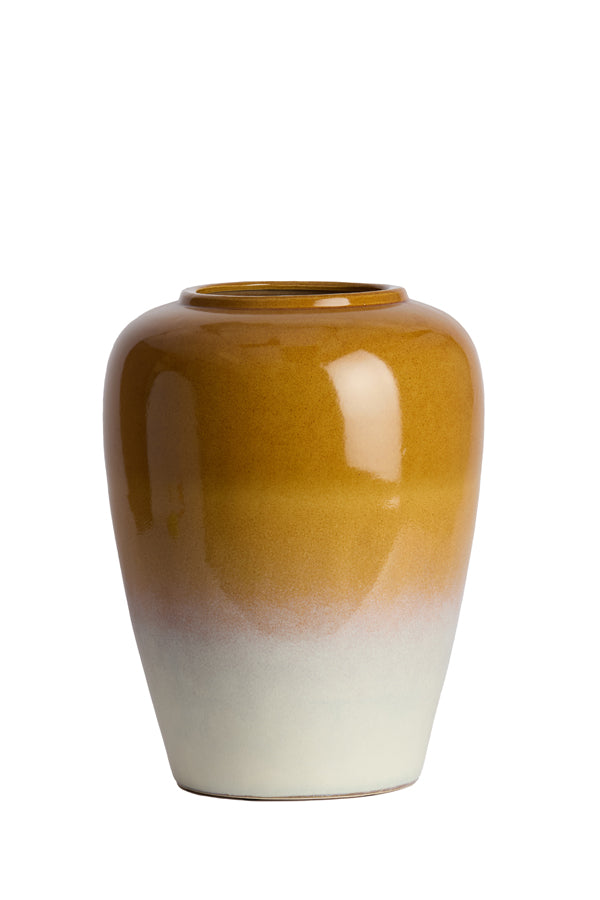 Light & Living Accessories Vase deco 40x52 cm VALERIA ceramics ocher-cream House of Isabella UK