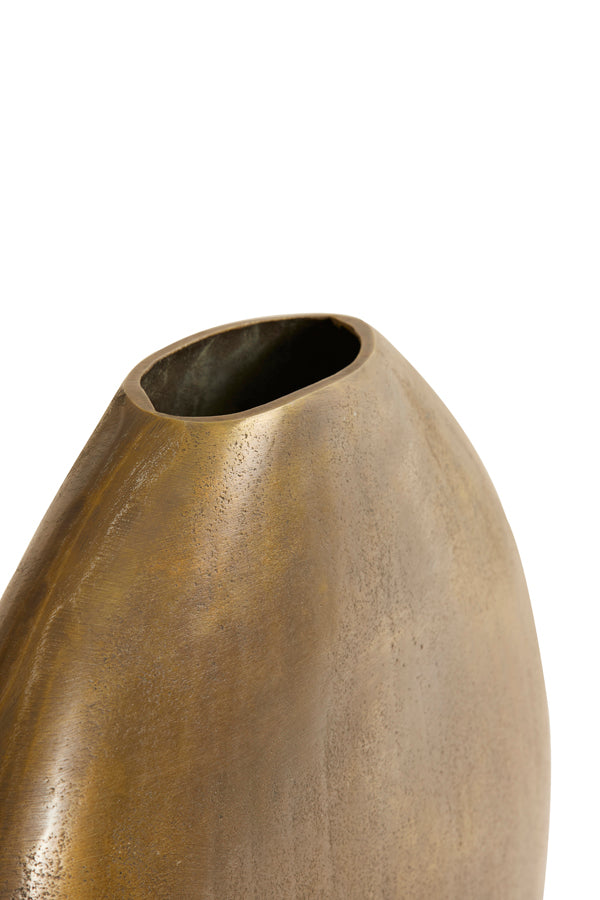 Light & Living Accessories Vase deco 42x7x42 cm POSITANO oval flat antique bronze House of Isabella UK
