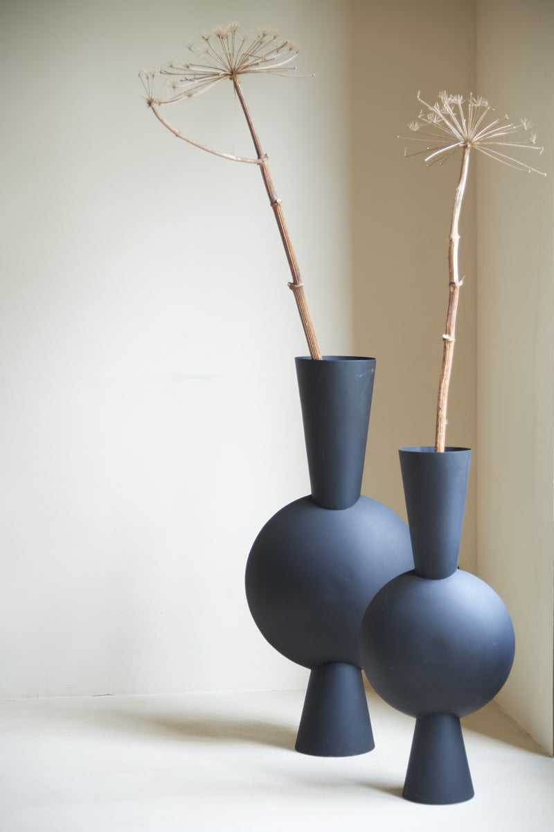 Light & Living Accessories Vase deco 47x26x100 cm KAVANDU matt black House of Isabella UK