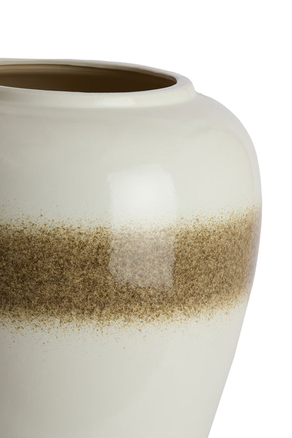 Light & Living Accessories Vase deco 50x64 cm VALERIA ceramics cream+brown House of Isabella UK