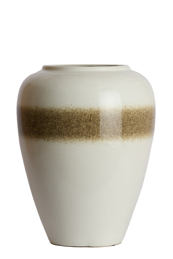 Light & Living Accessories Vase deco 50x64 cm VALERIA ceramics cream+brown House of Isabella UK