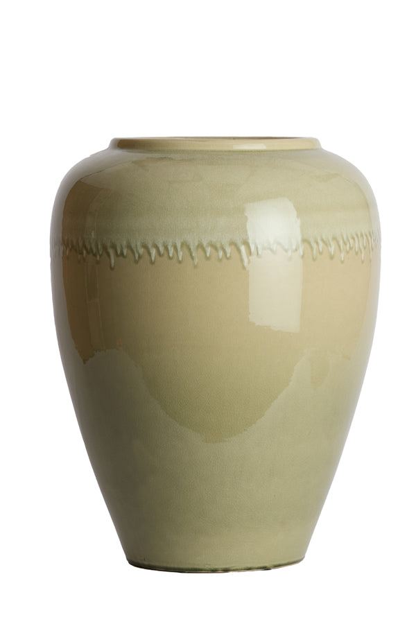 Light & Living Accessories Vase deco 50x64 cm VALERIA ceramics light green+cream House of Isabella UK