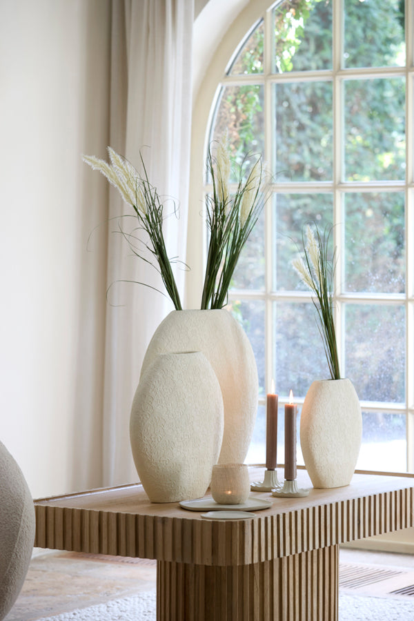 Light & Living Accessories Vase deco 51x14x50 cm RENDA cream House of Isabella UK