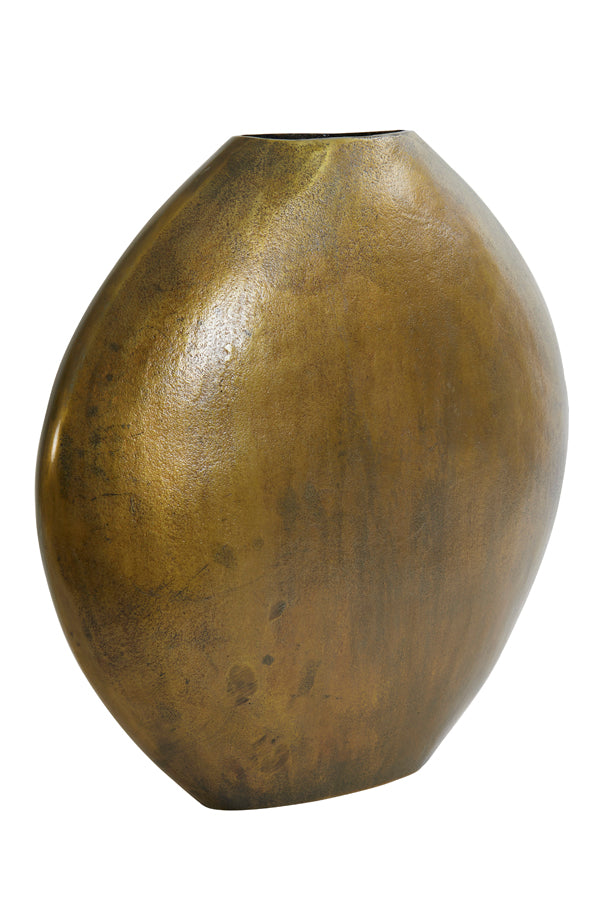 Light & Living Accessories Vase deco 53x7x53 cm POSITANO oval flat antique bronze House of Isabella UK