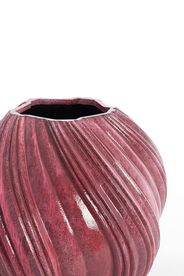 Light & Living Accessories Vase deco 65x60 cm YATUNG shiny eggplant House of Isabella UK