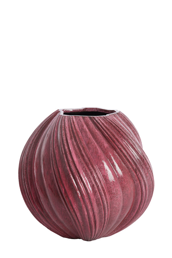 Light & Living Accessories Vase deco 65x60 cm YATUNG shiny eggplant House of Isabella UK