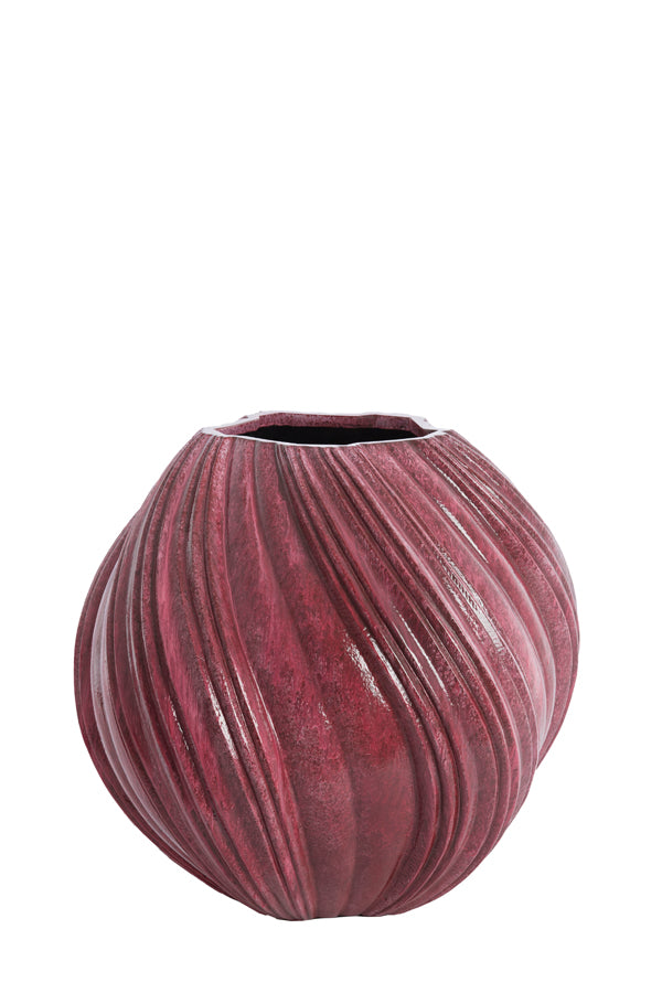 Light & Living Accessories Vase deco 65x60 cm YATUNG shiny eggplant House of Isabella UK