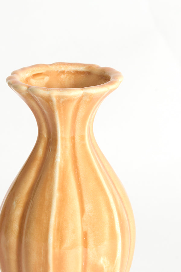 Light & Living Accessories Vase deco 8,5x15,5 cm SHIREL ceramics orange House of Isabella UK