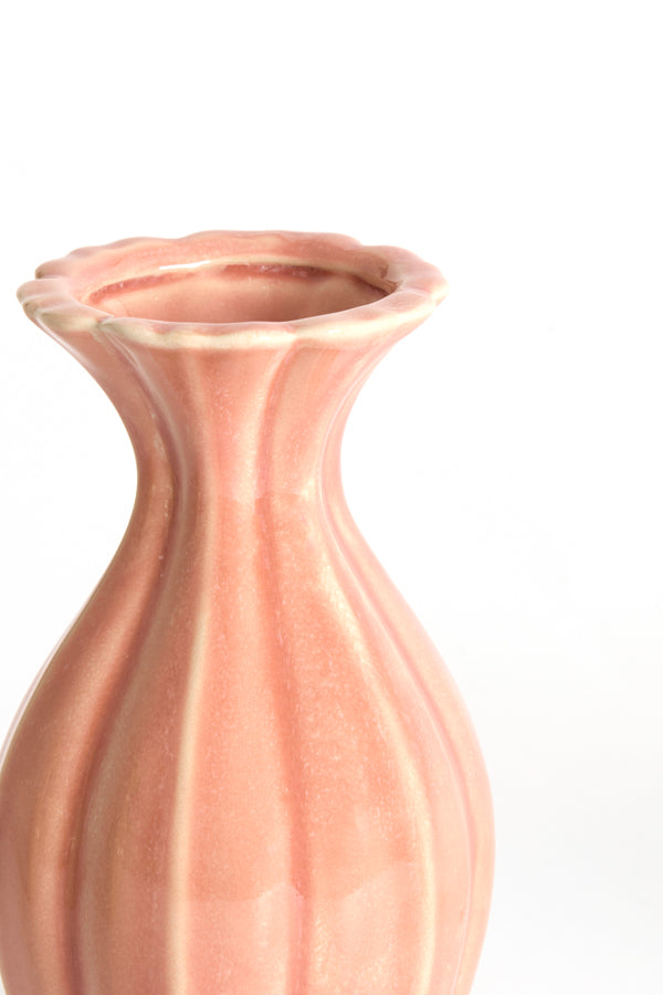 Light & Living Accessories Vase deco 8,5x15,5 cm SHIREL ceramics pink House of Isabella UK