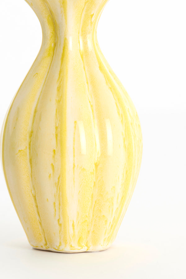 Light & Living Accessories Vase deco 8,5x15,5 cm SHIREL ceramics yellow House of Isabella UK