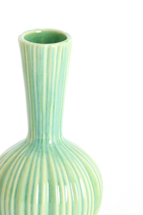 Light & Living Accessories Vase deco 9,5x17 cm SHAREL ceramics mint green House of Isabella UK