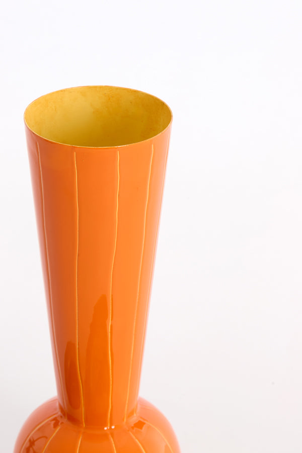 Light & Living Accessories Vase deco 9x25 cm TODI orange+yellow House of Isabella UK