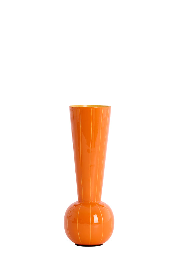 Light & Living Accessories Vase deco 9x25 cm TODI orange+yellow House of Isabella UK