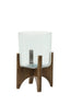 Light & Living Accessories Vase on base 22,5x33,5 cm JACE glass+wood brown House of Isabella UK